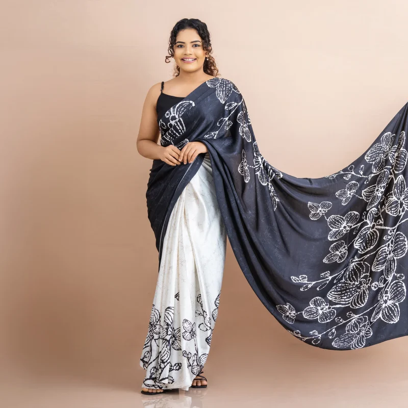Silk Bathik Saree  - SB0014 - Image 2