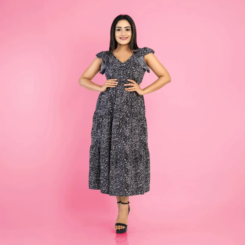 Hanna Tiered Maxi Dress - Image 3