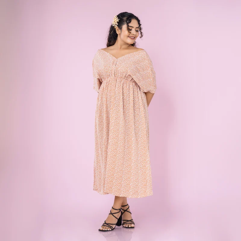 Ava V-Neck Midi Dress - Image 2