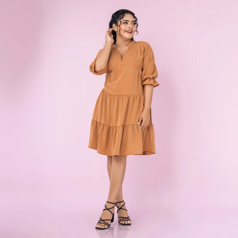 Violet Deep Neck Mini Frock - Image 2