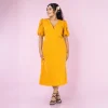 Helan V Neck Midi Frock - Image 2