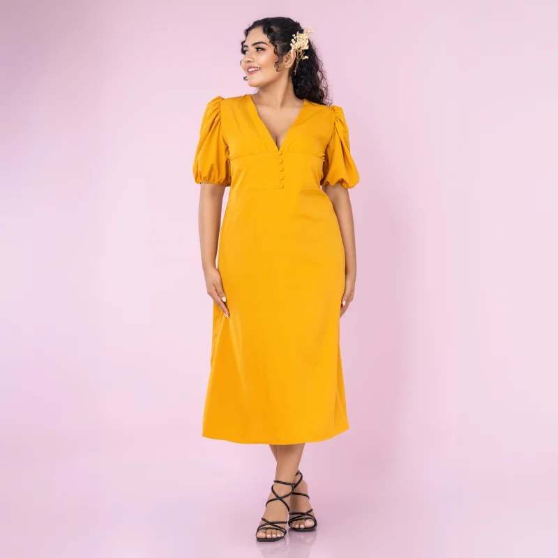 Helan V Neck Midi Frock - Image 2