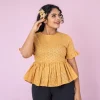 Valerie Embroidered Peplum Shell Top - Image 5