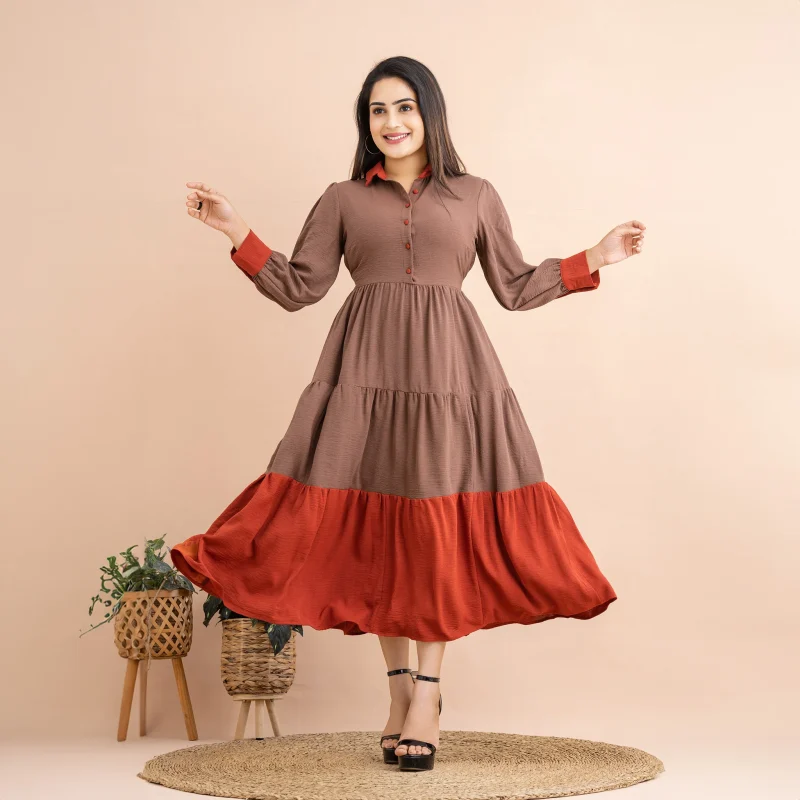 Mashi Two Colors Maxi dress - Image 3