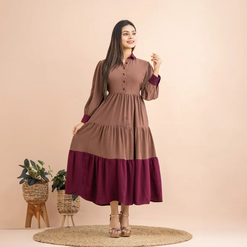 Mashi Two Colors Maxi dress - Image 2