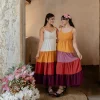 Oleena Four Colors Maxi Dress