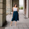Aura Front Button Linen Skirt - Image 6
