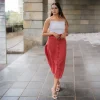 Aura Front Button Linen Skirt - Image 2