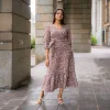 Leah Cross-Over Midi Dress - Image 6