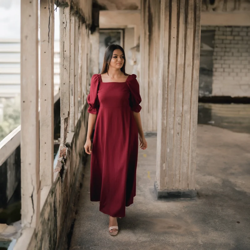 Nicole Square Neck Maxi Dress