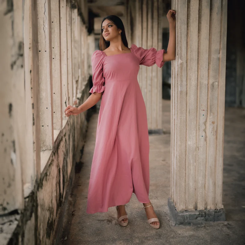 Nicole Square Neck Maxi Dress