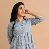 Printed Tiered Babydoll Dress - Image 7