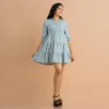Printed Tiered Babydoll Dress - Image 5