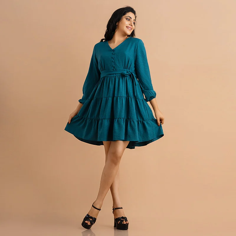 Cascade Fit & Flare Dress