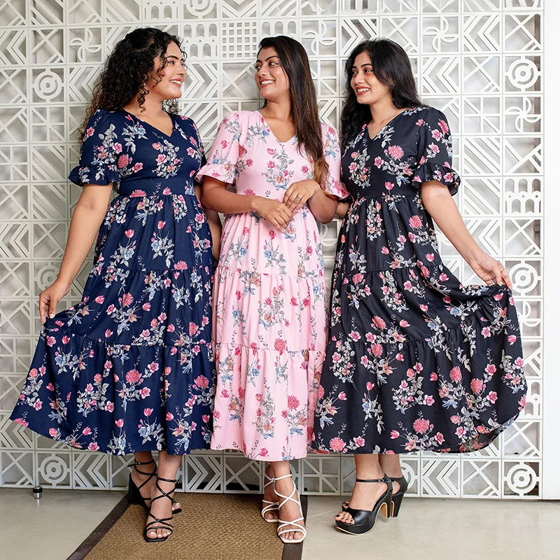Sadie V-Neck Midi Dress