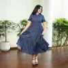 Rose High Neck Midi Dress - Image 2