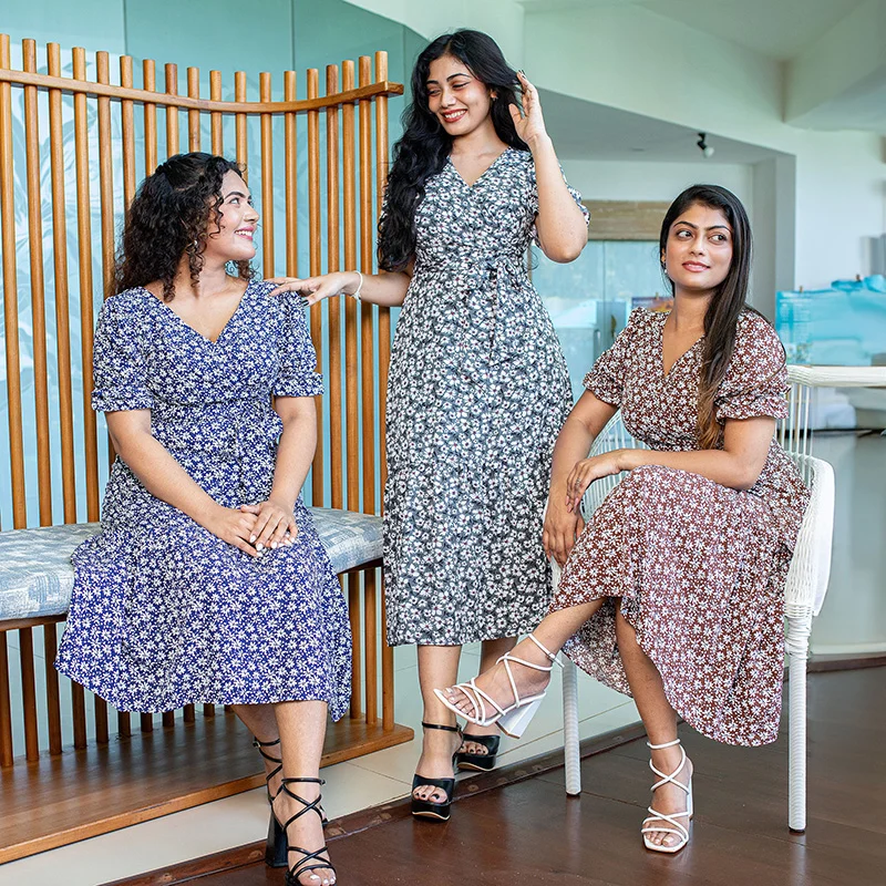 Hazel Cross-Over Midi Dress