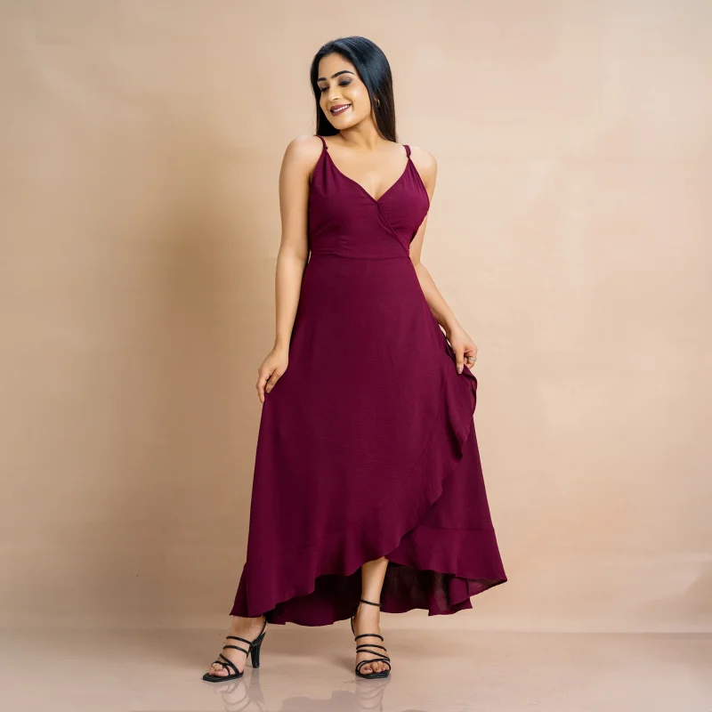 Meila Cross-Over Midi Dress - Image 3