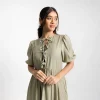 Graceful Tie-Front Maxi Dress - Image 5