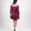 Classic Square Neck Mini Dress - Image 2