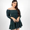 Classic Square Neck Mini Dress - Image 4