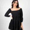 Classic Square Neck Mini Dress - Image 7