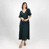 Elegant Puff Sleeve Maxi Dress