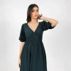 Elegant Puff Sleeve Maxi Dress - Image 2