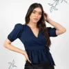 Elegant Wrap Peplum Top