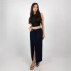 Minimalist High-Slit Skirt Set - Image 4