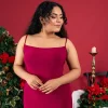Shimmer Elegance Midi Dress - Image 2