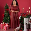 Holiday Glam Wrap Dress - Image 4