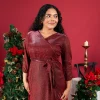 Holiday Glam Wrap Dress - Image 5