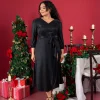 Holiday Glam Wrap Dress - Image 7