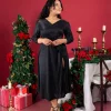 Holiday Glam Wrap Dress - Image 9