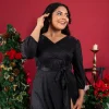 Holiday Glam Wrap Dress - Image 8