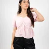 Gathered Elegance Peplum Top - Image 5