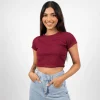 Classic Ribbed Crop Tee - Image 3