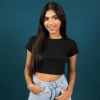 Classic Ribbed Crop Tee - Image 5
