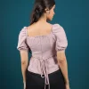 Gathered Elegance Peplum Top - Image 9