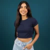 Classic Ribbed Crop Tee - Image 7