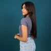 Classic Ribbed Crop Tee - Image 10
