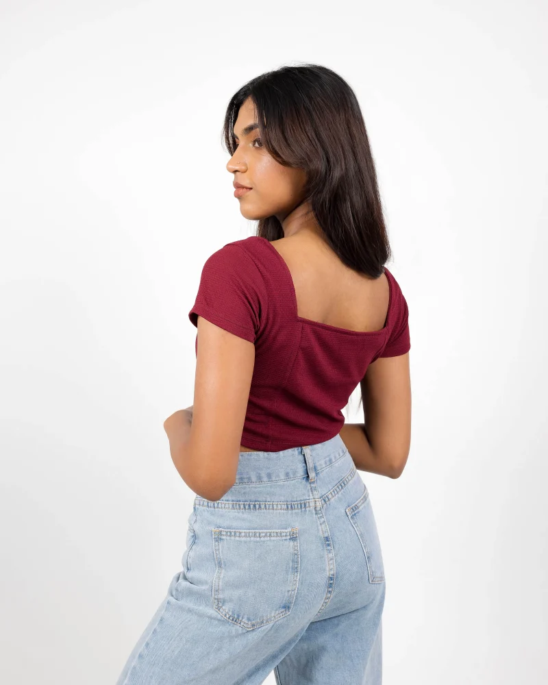 Square Neck Crop Top - Image 4