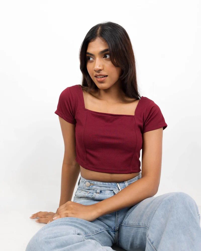 Square Neck Crop Top - Image 3