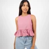 Flare Peplum Tank Top - Image 7
