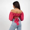 Off-Shoulder Ruched Crop Top - Image 5