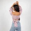 Off-Shoulder Ruched Crop Top - Image 7