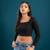 Serene Eyelet Long Sleeve Crop Top - Image 6