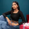 Serene Eyelet Long Sleeve Crop Top - Image 4