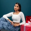 Serene Eyelet Long Sleeve Crop Top - Image 3